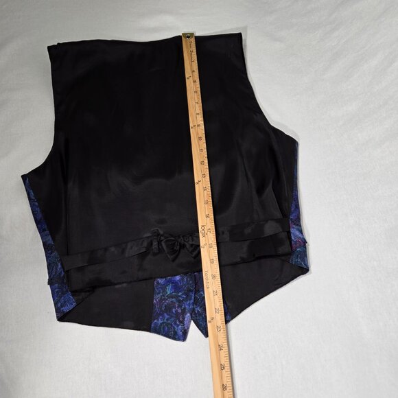 USA Vintage STUDIO by MICHELLE STUART Multicolor Floral JACQUARD Vest Women Sz M - Picture 16 of 17